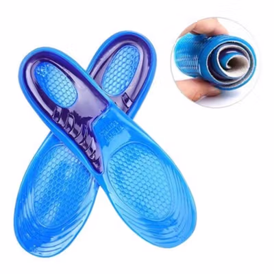 DADIJIER Insole Sepatu Alas Kaki Orthopedic Shock Absorb Gel S - KYL - Blue — gambar 4