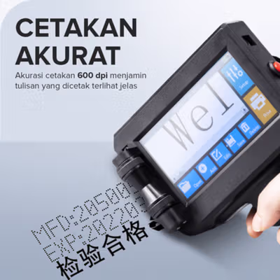 LEOMN Mesin Printer Portable Handheld Intelligent Inkjet Printer - PIG600 - Black — gambar 4