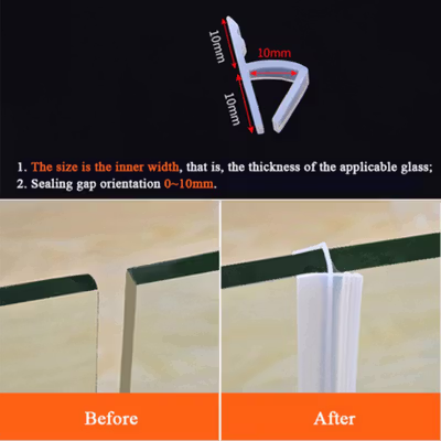 GANCHUN Seal Strip Silikon Penyambung Pintu Jendela Kaca H Shape 3M 10mm - Transparent — gambar 4