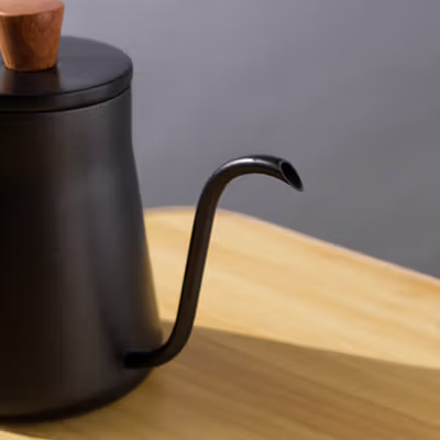 Cinsoya Teko Kopi Leher Angsa Gooseneck Pour Over Drip Kettle 400ml - C0053 - Black — gambar 4