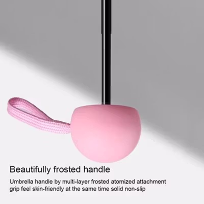 JIASAN Payung Lipat Buka Tutup Manual Polos Anti UV 6 Bone 90cm - A50 - Black — gambar 4