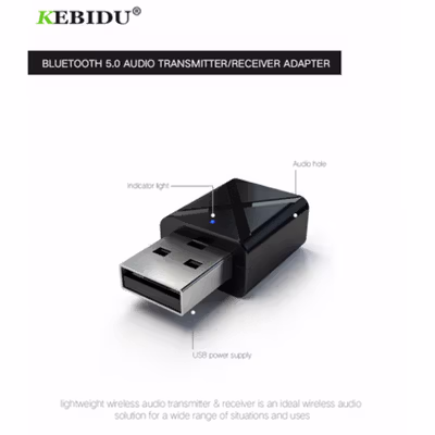 Kebidu USB Dongle HiFi Audio Transmitter & Receiver Bluetooth 5.0 - KN320 - Black — gambar 4