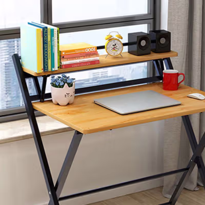 TaffHOME Meja Belajar Laptop Lipat Foldable Computer Desk - BL-A53 - Black — gambar 4