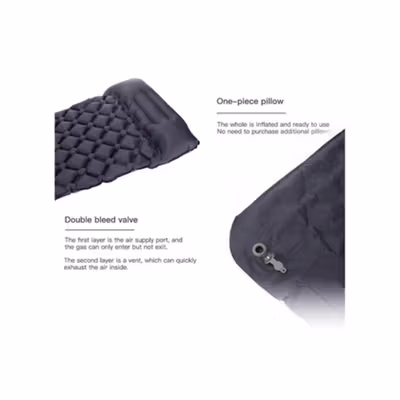 TaffSPORT Kasur Matras Angin Manual Sleeping Pad Waterproof Single - SB-14 - Blue — gambar 4