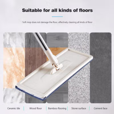 ISHOWTIENDA Alat Pel Lantai Microfiber Flat Flexible Head with Bucket - FMI60 - Gray — gambar 4
