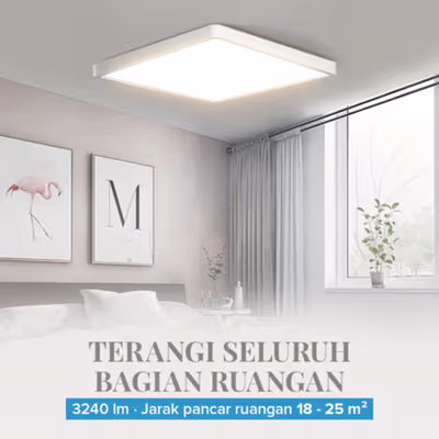 MARPOU Lampu Plafon LED Ceiling Light 36W 40x40 cm Warm White - MA36 - White — gambar 4