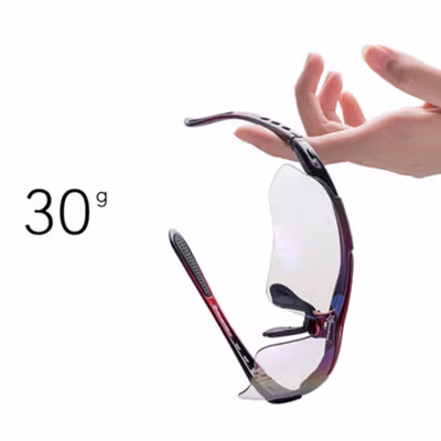 Kacamata Sepeda 5 Lensa Myopia Frame Outdoor Cycling Sunglasses - 0089 - Black — gambar 4