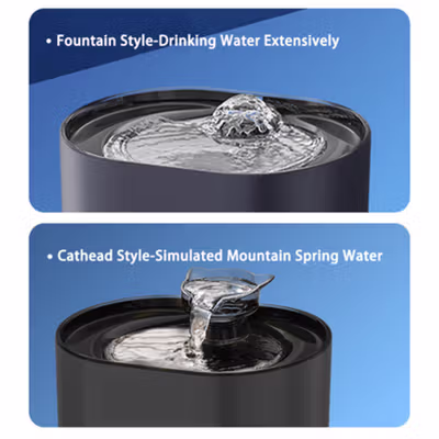 AECAT Water Dispenser Fountain Tempat Minum Kucing Anjing 2.2L - FT-666 - Black — gambar 4