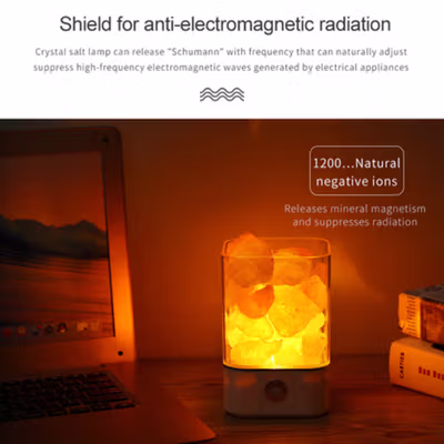 ICOCO Lampu Tidur LED Crystal Salt Night Lamp 7 Colors 3W 5V - M4 - White — gambar 4