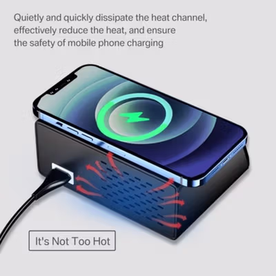 ASOMETECH Charging Station USB Dock QC3.0 Wireless Charge 8 Port 100W - WLX-X9 - Black — gambar 4
