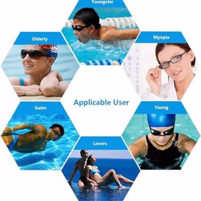 RUIHE Kacamata Renang Dewasa Anti Fog UV Protection - 9200 - Black — gambar 4