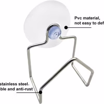 Byfa Rak Gantungan Spons Peralatan Dapur Suction Cup Sponge Holder - KSS39 - Silver — gambar 4