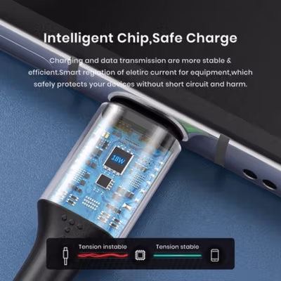 TOPK Kabel Charger USB Data Multifungsi Fast Charging Braided 3A 1M USB Type C - AN10 - Black — gambar 4