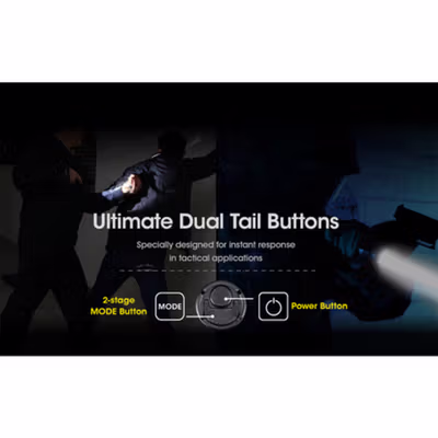 NITECORE Senter LED Tactical Flashlight Luminus SFT-70 5000mAh 3000lm - SRT7i - Black — gambar 4