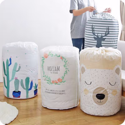 AsyPets Keranjang Pakaian Kotor Foldable Laundry Organizer EVA 83cm - DR230 - White — gambar 4