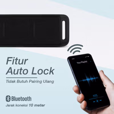 Yinew Speaker Bluetooth Portable Megabass Stereo A2DP - SC-208 - Black — gambar 4