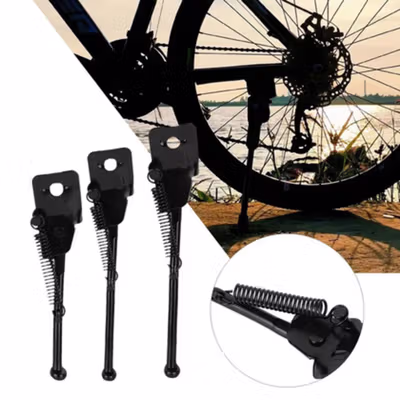 TaffSPORT Standar Sepeda Samping Baja Karbon Bike Kickstand Universal 14 Inch - H10 - Black — gambar 4