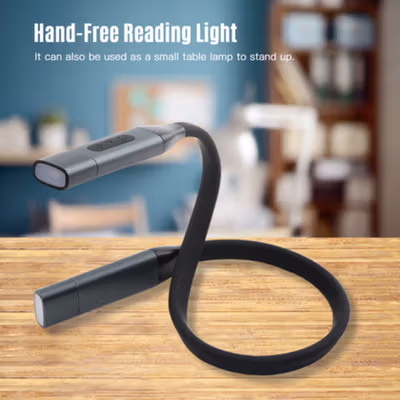 FIMILA Lampu Baca Mini LED Neck Reading Lamp 3 Color 1100mAh 1W - FM-55 - Black — gambar 4