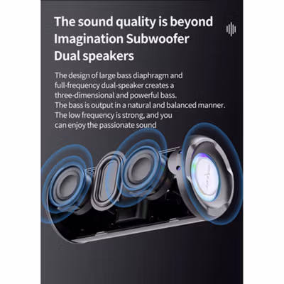 ZEALOT Portable Bluetooth Wireless Speaker Outdoor Waterproof - S46 - Black — gambar 4