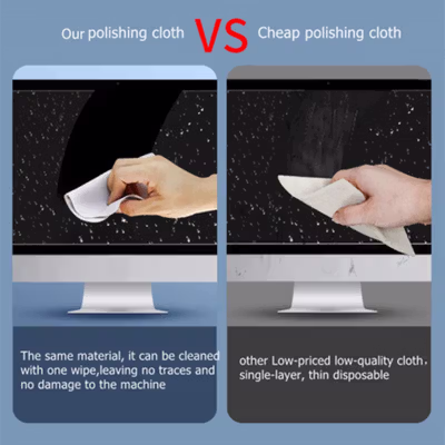 CHIMJUM Lap Microfiber Kain Pembersih Layar Polishing Cloth 16x16cm - CJ-16 - Gray — gambar 4