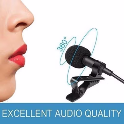 TaffSTUDIO Deluxe 3.5mm Microphone with Clip for Smartphone Laptop - EY-510A - Black — gambar 4