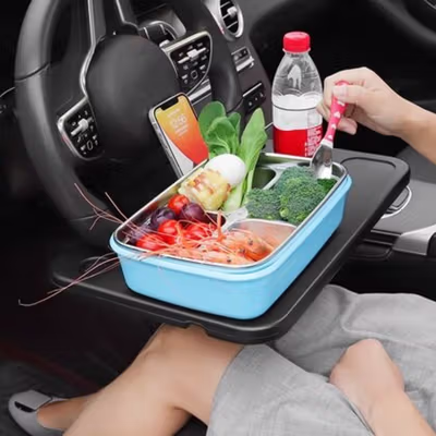 DAYLYRIC Meja stir Mobil Laptop Desk Dining Table Car Double Side - DL42 - Black — gambar 4