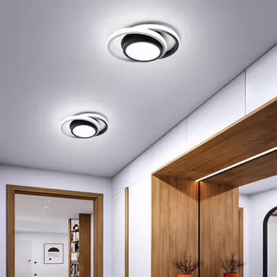 TaffLED Lampu Plafon LED Nordic Style 3 Color 3000-6000K 21W 220V - C-2218 - Black — gambar 4