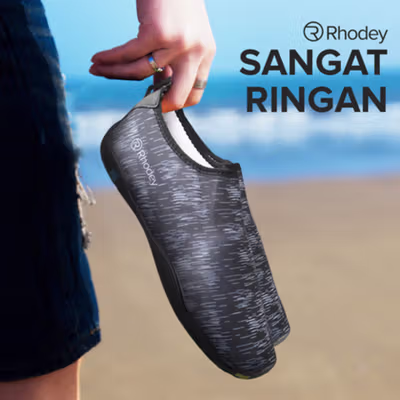 Rhodey STOUREG Sepatu Pantai Olahraga Air Water Sports Barefoot Shoes 43 - 6688 - Black/Green — gambar 4