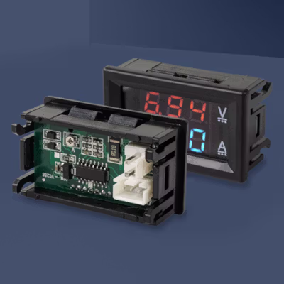 Alat Pengukur Listrik Voltmeter Ammeter Electric DIY LED Display - GN-0117 - Black — gambar 4