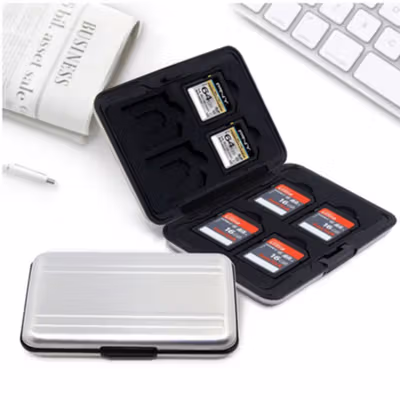 Kotak Penyimpan Kartu Memory SD Card and Micro SD Storage Case 8 Slot - 421 - Black/Black — gambar 4