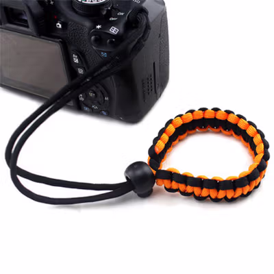 Tali Hand Strap Paracord Kamera DSLR Camera Lanyard 20.5cm - Black — gambar 4