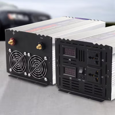 Taffware Power Inverter Mobil Pure Sine Wave DC 12V to AC 220V 5000W - NBQ5000W - Silver — gambar 4