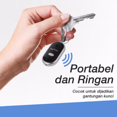Gantungan Kunci Siul Anti Hilang Key Finder Voice Induction LED - YY-315 - Black — gambar 4
