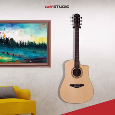 TaffSTUDIO Gantungan Dinding Gitar Back Holder Wall Mount - XG-10 - Black — gambar 4
