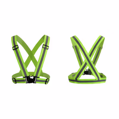 CEZMKIO Sabuk Keselamatan Reflective Vest Running Gear High Visibility - B08 - Green — gambar 4