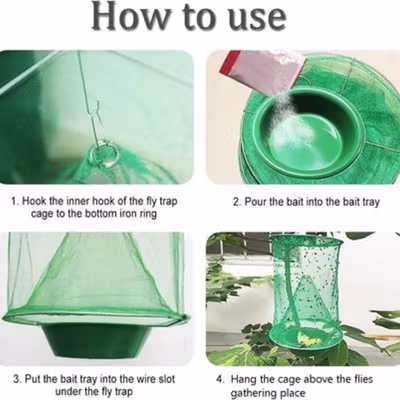 Jaring Perangkap Nyamuk Lalat Mosquito Fly Catching Mesh Net 23cm - J16 - No Color — gambar 4