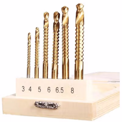 DEKO Mata Bor Power Drill Bits HSS Steel 3-8mm 6 PCS - DW1369 - Golden — gambar 4