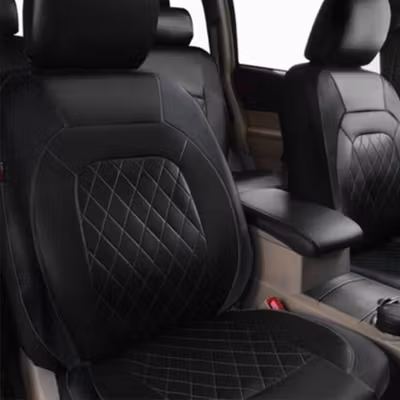 HOTSELE Set Sarung Cover Jok Mobil Universal PU Leather 9PCS - HTS94 - Black — gambar 4