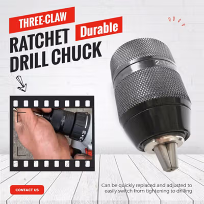 SAN OU Adaptor Bor Drill Chuck Keyless Chuck 0.8-10mm 3/8-24 UNF - XZ-10 - Black — gambar 4