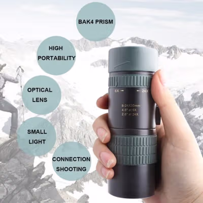 APEXEL Lensa Kamera Smartphone Telephoto Zoom HD 8-24X30 Monocular - APL-8-24X30 - Black — gambar 4