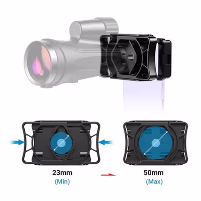 APEXEL Smartphone Adapter for Telescope Microscope Binocular 95mm - APL-F002 - Black — gambar 4
