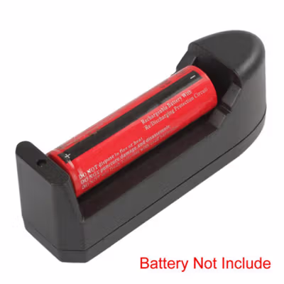 Charger Baterai 1 Slot 18650 Li-ion Spring Strip EU Plug 240V - TG-088 - Black — gambar 4