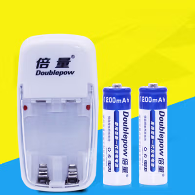 Doublepow Charger Baterai Rechargeable 2 Slot AA AAA with AA 2 PCS - DP-B01 1200 - White — gambar 4