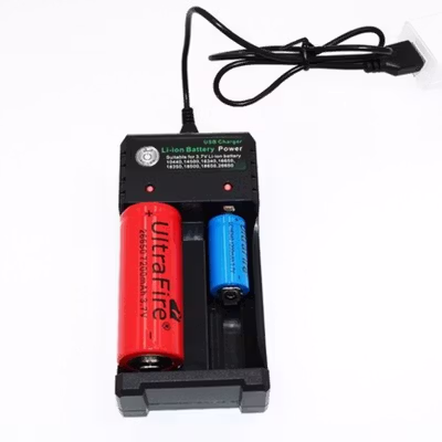 Bmax Charger Baterai 2 Slot 14500 18350 18650 18500 26650 Li-Ion LED - BH-042100-02U - Black — gambar 4