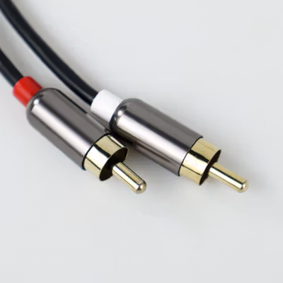 FONKEN Kabel Audio AUX 3.5mm Male to RCA Male 115cm - R1 - Black — gambar 4