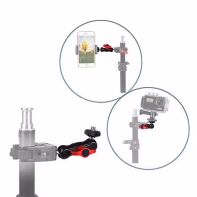Andoer Ball Head Kamera Magic Arm Shoe Mount Adapter 1/4 Inch - H032 - Black — gambar 4