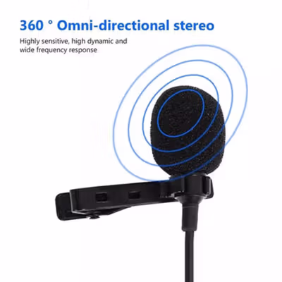 Taffware Mikrofon Professional Lavalier Microphone Clip 3.5mm - Q10 - Black — gambar 4