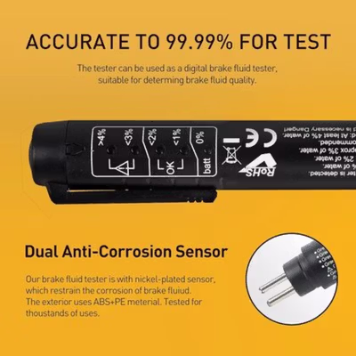 Brake Fluid Oil Tester Minyak Rem 5 Indikator LED - HB050 - Black — gambar 4