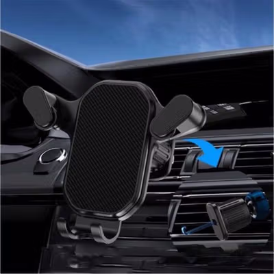 COOFUN Phone Holder Air Vent One Hand Operation Adjustable - ZM20 - Black — gambar 4