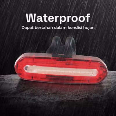 TaffLED Lampu Belakang Sepeda LED Rechargeable Tail Light 120 Lumens - AQY-096 - Red/White — gambar 4